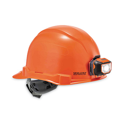 ergodyne Skullerz 8970LED Class E Hard Hat Cap Style with LED Light, Orange (EGO60143)