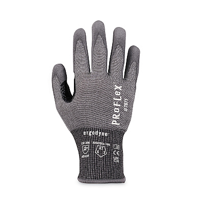 ergodyne ProFlex 7071 ANSI A7 PU Coated CR Gloves, Gray, X-Large, Pair (EGO18075)