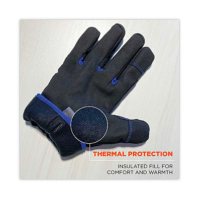 ergodyne ProFlex 814 Thermal Utility Gloves, Black, Small, Pair (EGO17332)