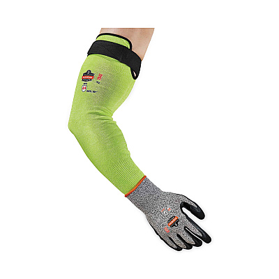 ergodyne ProFlex 7941-PR CR Protective Arm Sleeve, 22", Lime, 144 Pairs/Carton (EGO17949)