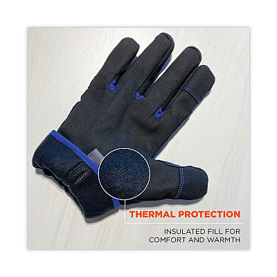 ergodyne ProFlex 814 Thermal Utility Gloves, Black, Medium, Pair (EGO17333)