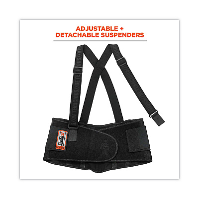 ergodyne ProFlex 2000SF High-Performance Spandex Back Support Brace, 4X-Large, 52" to 58" Waist, Black (EGO11288)