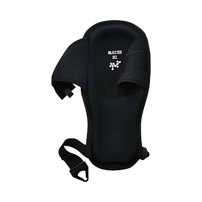 ergodyne ProFlex 342 Injected Gel Knee Pads, Extra Long Cap, Hook and Loop Closure, One Size Fits Most, Black, Pair (EGO18442)