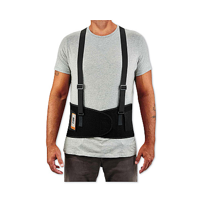 ergodyne ProFlex 100 Economy Spandex Back Support Brace, 2X-Large, 42" to 46" Waist, Black (EGO11386)