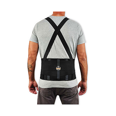 ergodyne ProFlex 1100SF Standard Spandex Back Support Brace, 3X-Large, 46" to 52" Waist, Black (EGO11607)