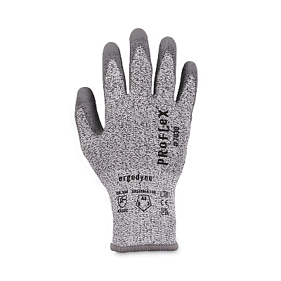 ergodyne ProFlex 7030 ANSI A3 PU Coated CR Gloves, Gray, Medium, 12 Pairs/Pack (EGO10453)