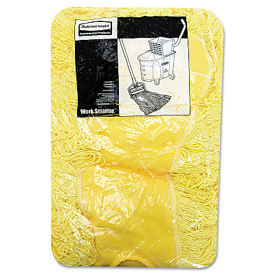 Rubbermaid Commercial Trapper Commercial Dust Mop, Looped-end Launderable, 5" x 48", Yellow (RCPJ15700YEL)