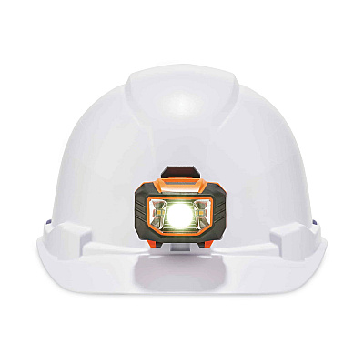 ergodyne Skullerz 8970LED Class E Hard Hat Cap Style with LED Light, White (EGO60142)