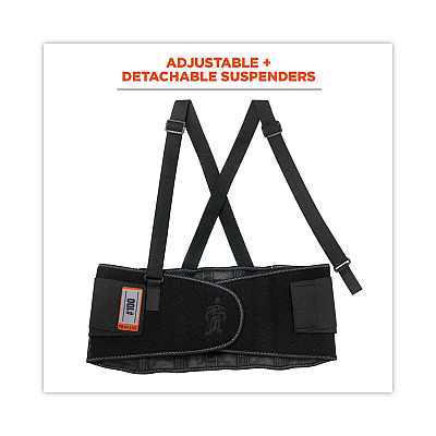 ergodyne ProFlex 100 Economy Spandex Back Support Brace, 2X-Large, 42" to 46" Waist, Black (EGO11386)