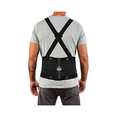 ergodyne ProFlex 2000SF High-Performance Spandex Back Support Brace, 4X-Large, 52" to 58" Waist, Black (EGO11288)