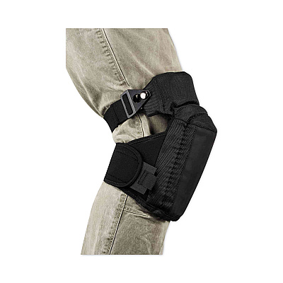ergodyne ProFlex 450 Hinged Slip Resistant Gel Knee Pads, Soft Cap, Hook and Loop Closure, Black, Pair (EGO18450)