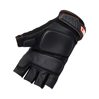 ergodyne ProFlex 900 Half-Finger Impact Gloves, Black, Small, Pair (EGO17692)