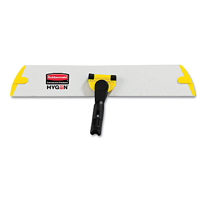 Rubbermaid Commercial HYGEN HYGEN Quick Connect S-S Frame, Wet/Dry Mop 17.19w x 3d, Aluminum, Yellow (RCPQ560)
