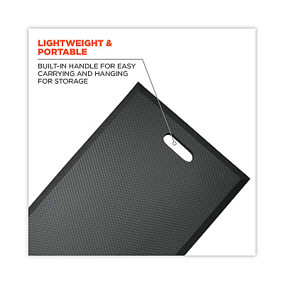 ergodyne ProFlex 381 Standard Foam Kneeling Pad, 0.5", Medium, Black (EGO18382)