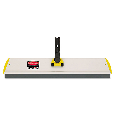 Rubbermaid Commercial HYGEN HYGEN Quick Connect S-S Frame, Squeegee, 24w x 4 1/2d, Aluminum, Yellow (RCPQ570)