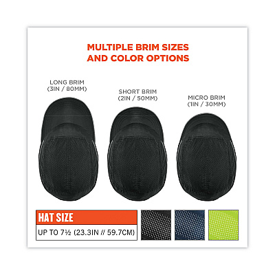 ergodyne Skullerz 8955 Lightweight Bump Cap Hat, Micro Brom, Black (EGO23362)