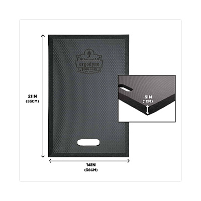 ergodyne ProFlex 381 Standard Foam Kneeling Pad, 0.5", Medium, Black (EGO18382)
