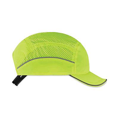 ergodyne Skullerz 8955 Lightweight Bump Cap Hat, Short Brim Lime (EGO23351)