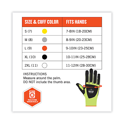 ergodyne ProFlex 7141 ANSI A4 DIR Nitrile-Coated CR Gloves, Lime, Small, 72 Pairs/Pack (EGO17832)