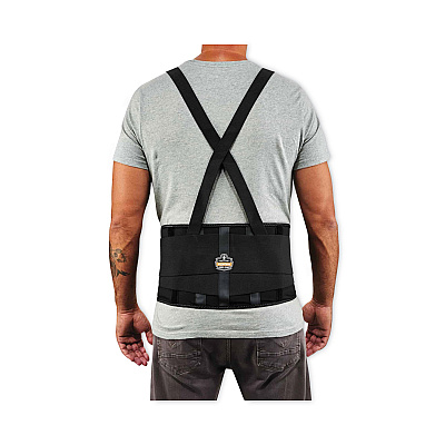 ergodyne ProFlex 100 Economy Spandex Back Support Brace, 3X-Large, 46" to 52" Waist, Black (EGO11387)