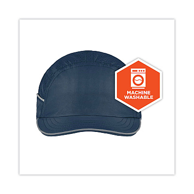 ergodyne Skullerz 8955 Lightweight Bump Cap Hat, Short Brim, Navy (EGO23336)