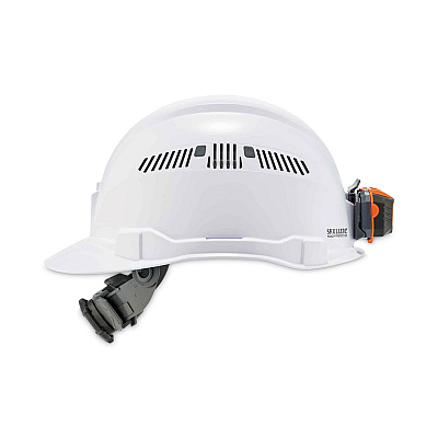 ergodyne Skullerz 8972LED Class C Hard Hat Cap Style with LED Light, White (EGO60146)