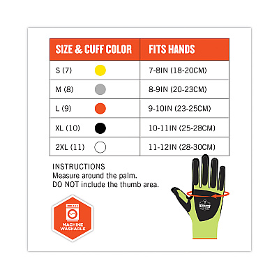 ergodyne ProFlex 7141 ANSI A4 DIR Nitrile-Coated CR Gloves, Lime, X-Large, Pair (EGO17915)