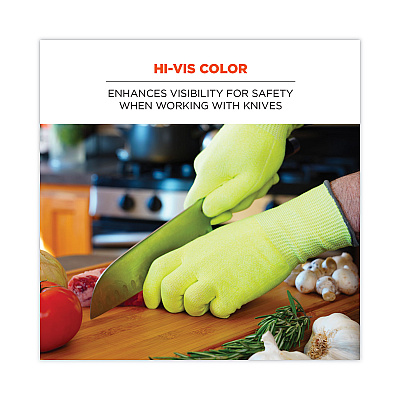 ergodyne ProFlex 7040 ANSI A4 CR Food Grade Gloves, Lime, Large, 144 Pairs (EGO18024)