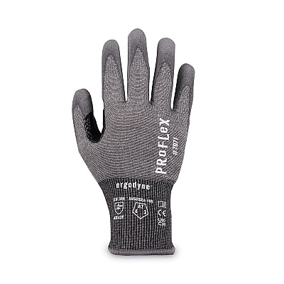 ergodyne ProFlex 7071 ANSI A7 PU Coated CR Gloves, Gray, 2X-Large, Pair (EGO18076)
