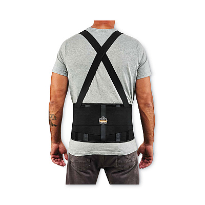 ergodyne ProFlex 1100SF Standard Spandex Back Support Brace, 2X-Large, 42" to 46" Waist, Black (EGO11606)