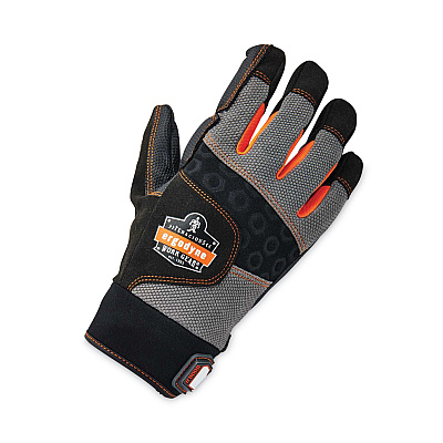 ergodyne ProFlex 9002 Certified Full-Finger Anti-Vibration Gloves, Black, Large, Pair (EGO17704)