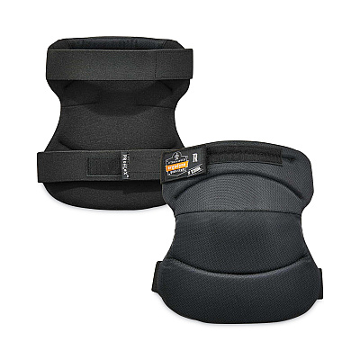 ergodyne ProFlex 230HL Knee Pads, Wide Soft Cap, Hook and Loop Closure, One Size Fits Most, Black, Pair (EGO18231)