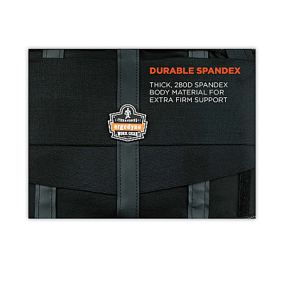 ergodyne ProFlex 1100SF Standard Spandex Back Support Brace, X-Large, 38" to 42" Waist, Black (EGO11605)