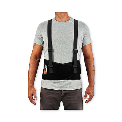 ergodyne ProFlex 1400UN Universal Size Back Support Brace, One Size Fits All, 25" to 58" Waist, Black (EGO11400)