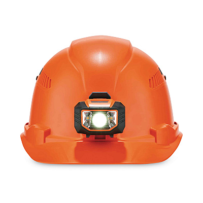 ergodyne Skullerz 8972LED Class C Hard Hat Cap Style with LED Light, Orange (EGO60147)