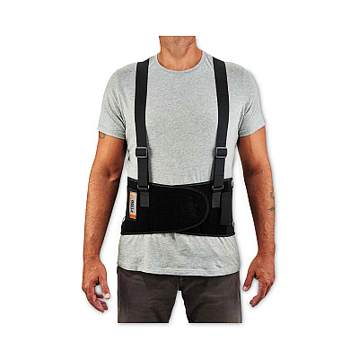 ergodyne ProFlex 1100SF Standard Spandex Back Support Brace, 4X-Large, 52" to 58" Waist, Black (EGO11608)