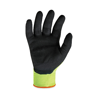 ergodyne ProFlex 7021 Hi-Vis Nitrile-Coated CR Gloves, Lime, Large, Pair (EGO17964)