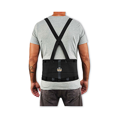 ergodyne ProFlex 100 Economy Spandex Back Support Brace, 2X-Large, 42" to 46" Waist, Black (EGO11386)
