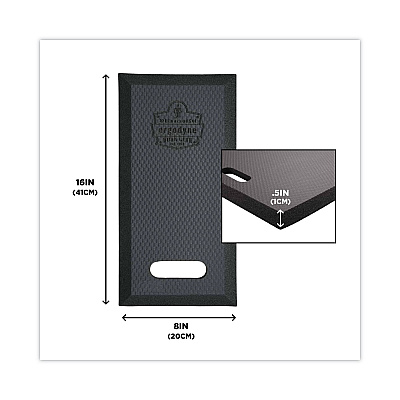 ergodyne ProFlex 376 Small Foam Kneeling Pad, 0.5", Small, Black (EGO18378)