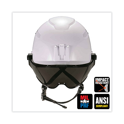 ergodyne Skullerz 8991 Safety Helmet Visor, Polycarbonate, 6 x 12 x 4, Smoke (EGO60209)