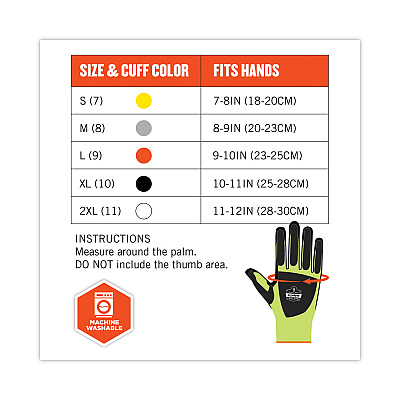 ergodyne ProFlex 7141 ANSI A4 DIR Nitrile-Coated CR Gloves, Lime, Medium, 72 Pairs/Pack (EGO17833)