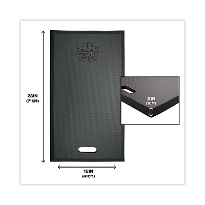 ergodyne ProFlex 386 Large Foam Kneeling Pad, 0.5", Large, Black (EGO18387)