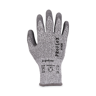 ergodyne ProFlex 7030 ANSI A3 PU Coated CR Gloves, Gray, 2X-Large, 12 Pairs/Pack (EGO10456)