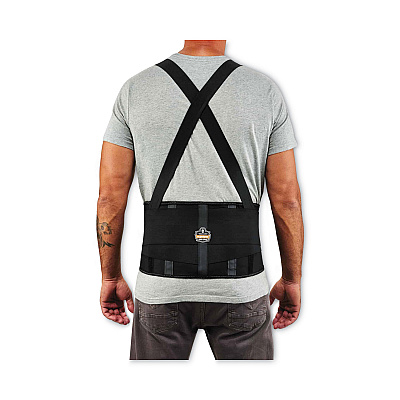 ergodyne ProFlex 1100SF Standard Spandex Back Support Brace, Large, 34" to 38" Waist, Black (EGO11604)