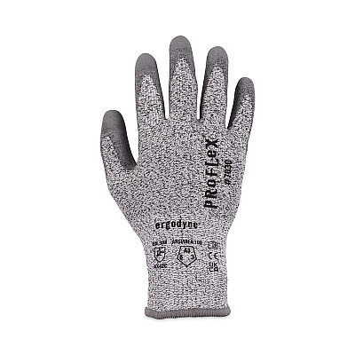 ergodyne ProFlex 7030 ANSI A3 PU Coated CR Gloves, Gray, X-Large, Pair (EGO10465)