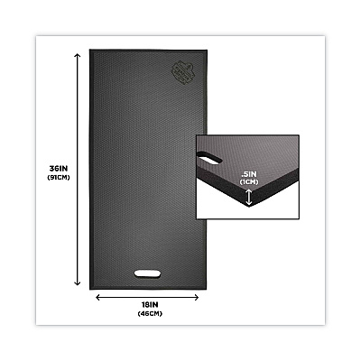 ergodyne ProFlex 391 XL Foam Kneeling Pad, 0.5", X-Large, Black (EGO18391)