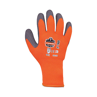 ergodyne ProFlex 7401 Coated Lightweight Winter Gloves, Orange, 2X-Large, Pair (EGO17626)