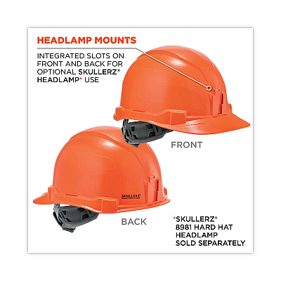 ergodyne Skullerz 8970 Class E Hard Hat Cap Style, Orange (EGO60141)