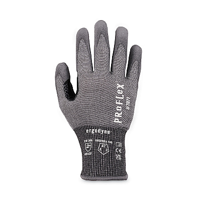 ergodyne ProFlex 7071 ANSI A7 PU Coated CR Gloves, Gray, Medium, Pair (EGO18073)