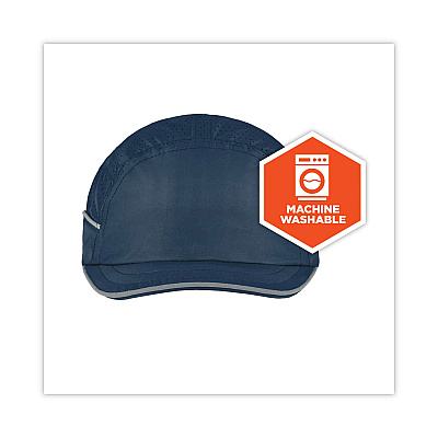 ergodyne Skullerz 8955 Lightweight Bump Cap Hat, Micro Brim, Navy (EGO23332)